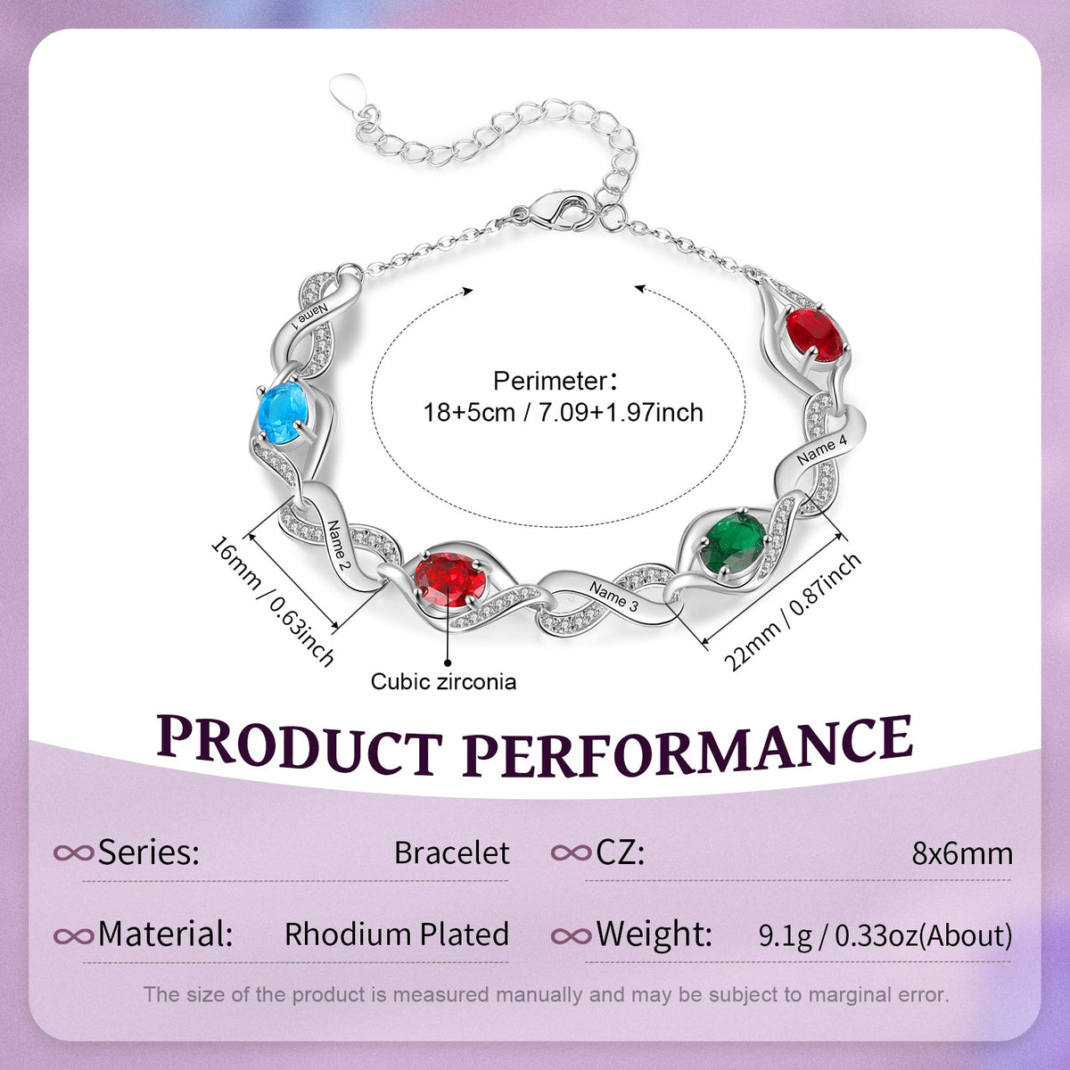 Custom Birthstone Bracelet