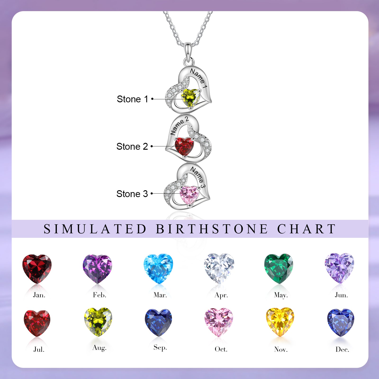 Custom Birthstone necklace