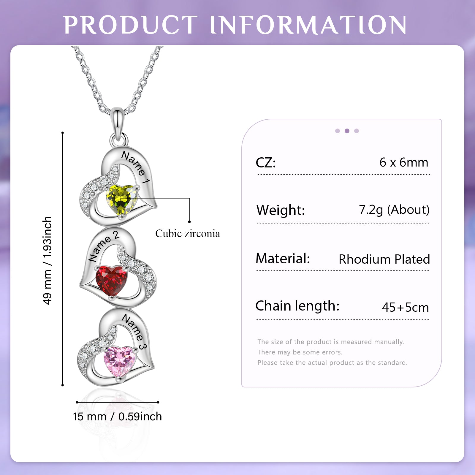 Custom Birthstone necklace