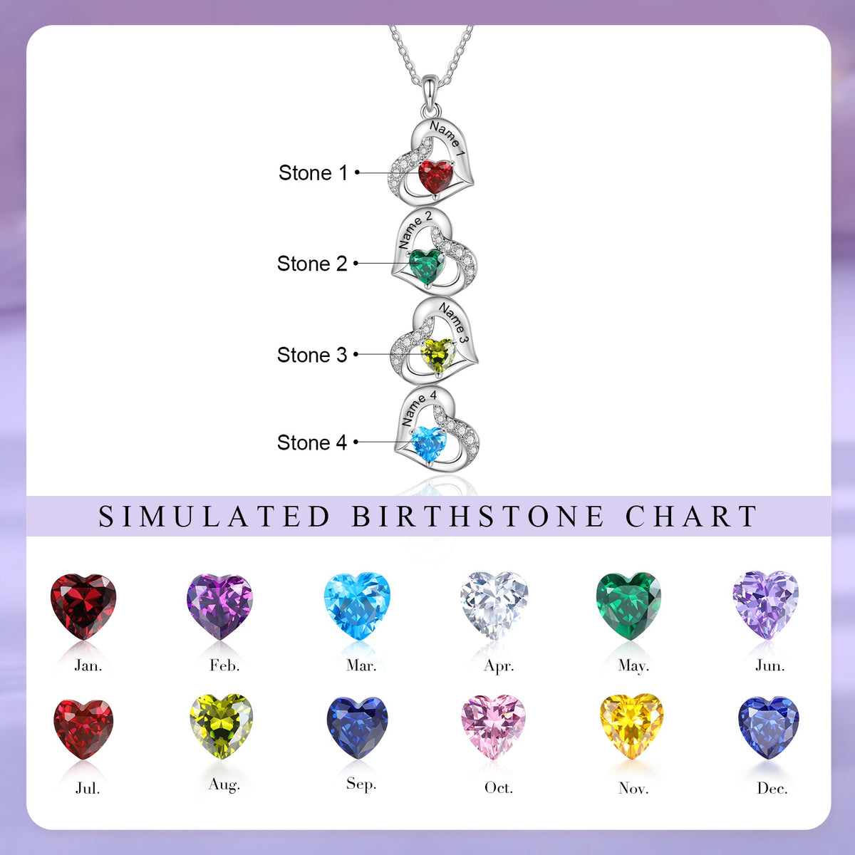 Custom Birthstone necklace