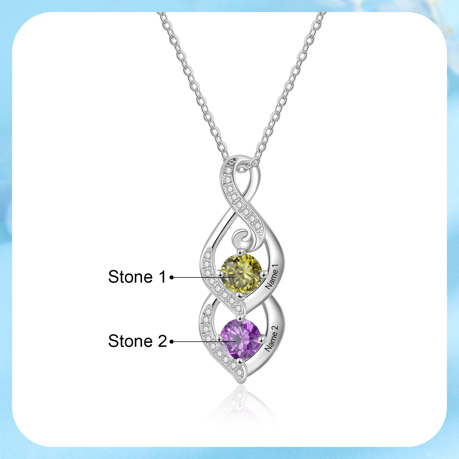 Custom Birthstone necklace