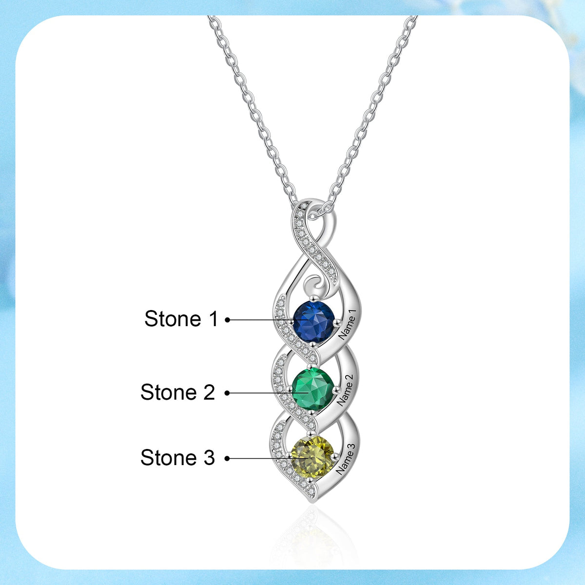 Custom Birthstone necklace