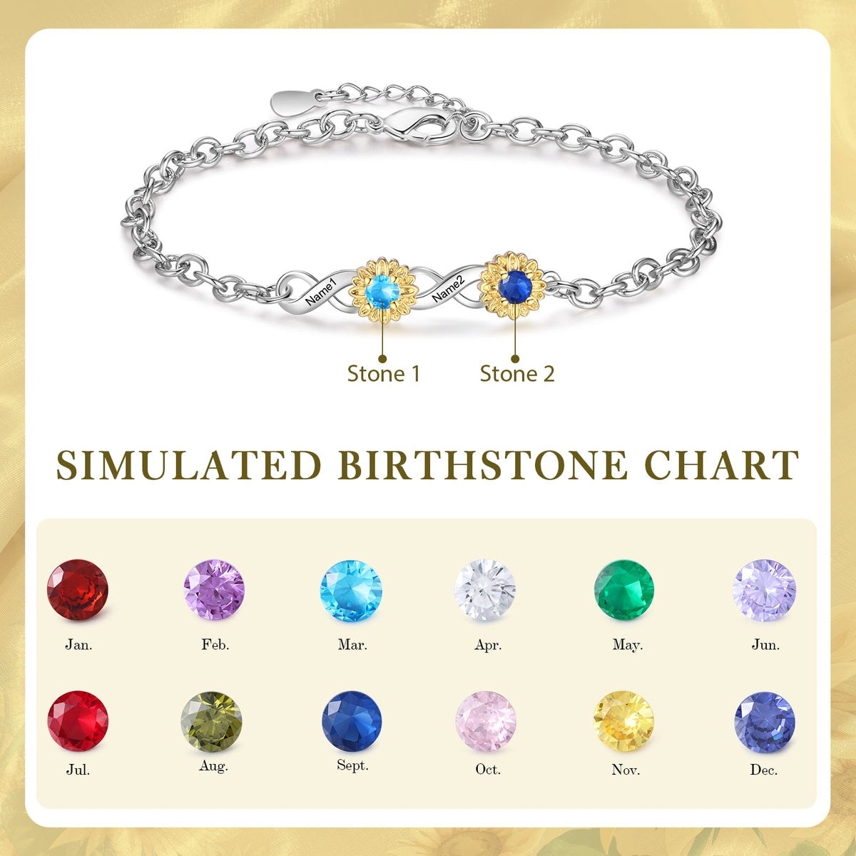 Custom Birthstone Bracelet