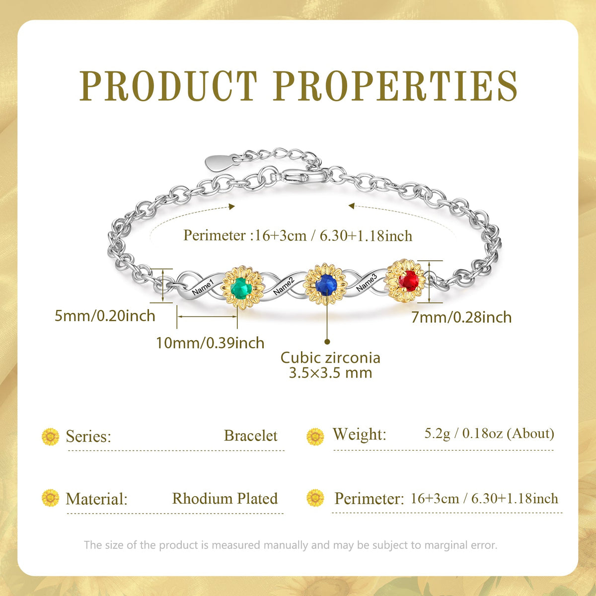 Custom Birthstone Bracelet