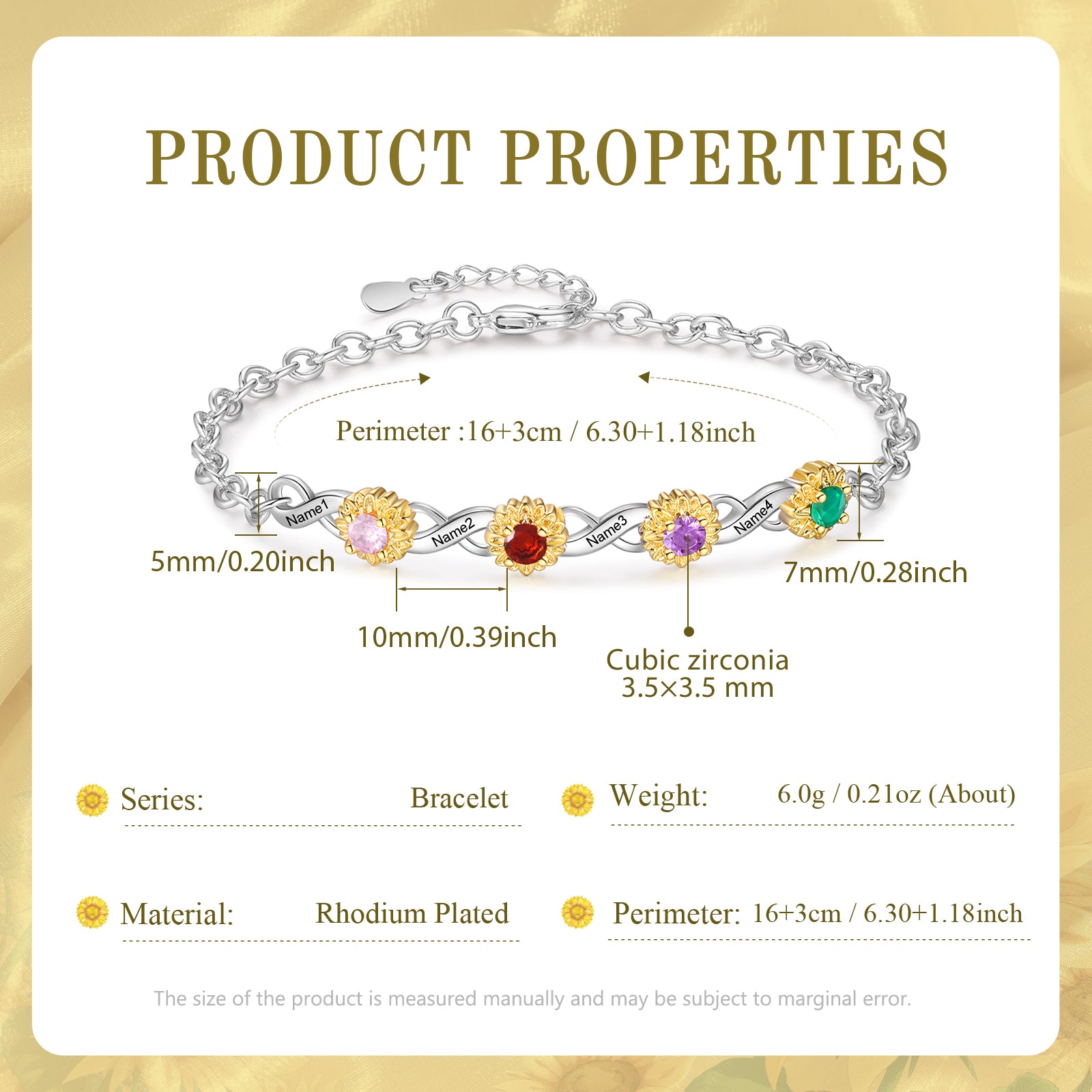 Custom Birthstone Bracelet