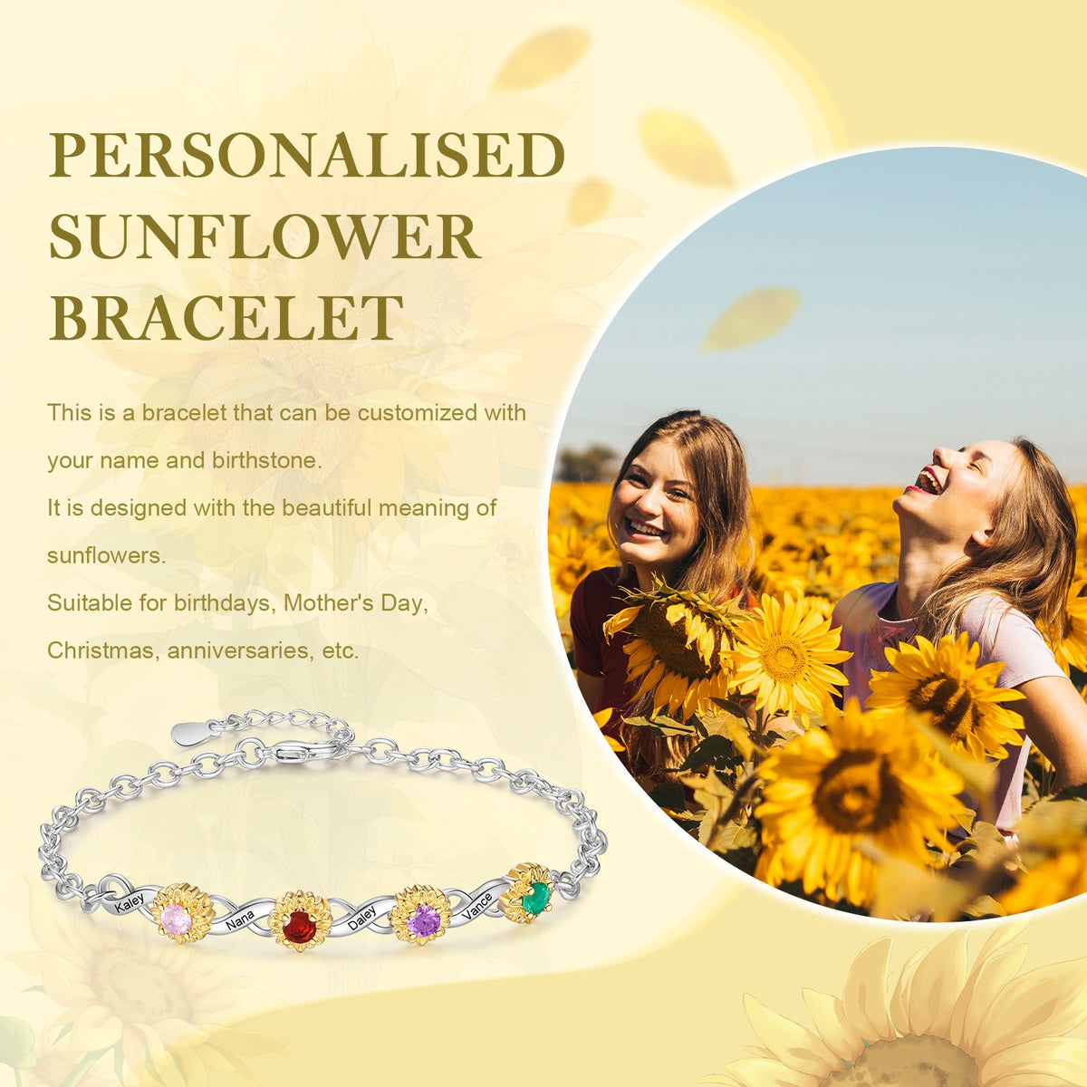 Custom Birthstone Bracelet