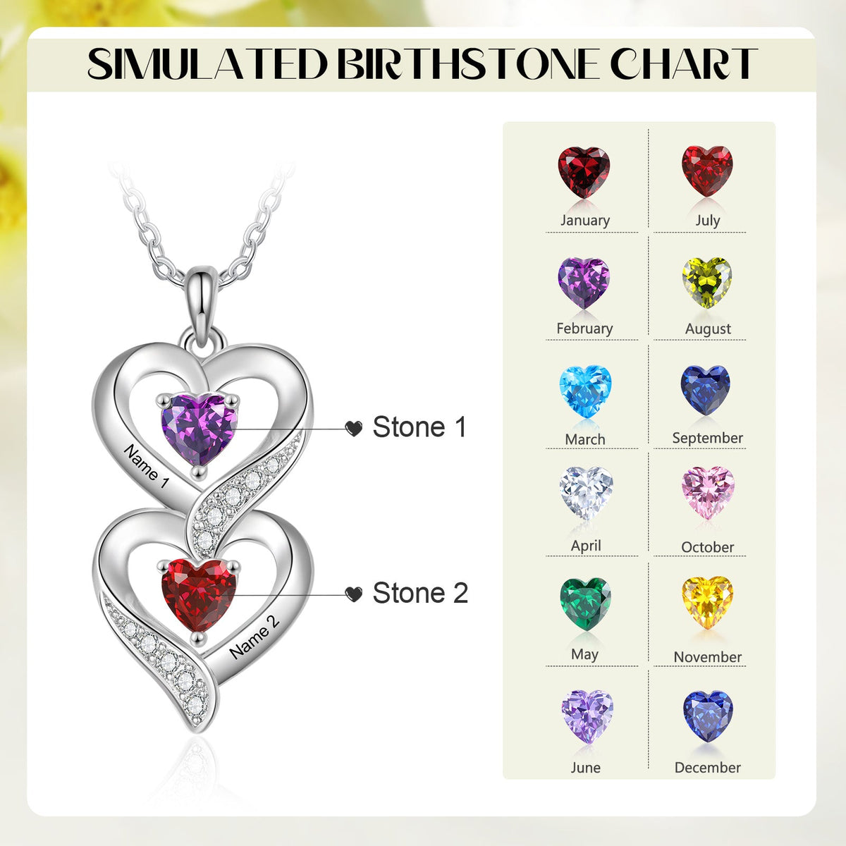Custom Birthstone necklace