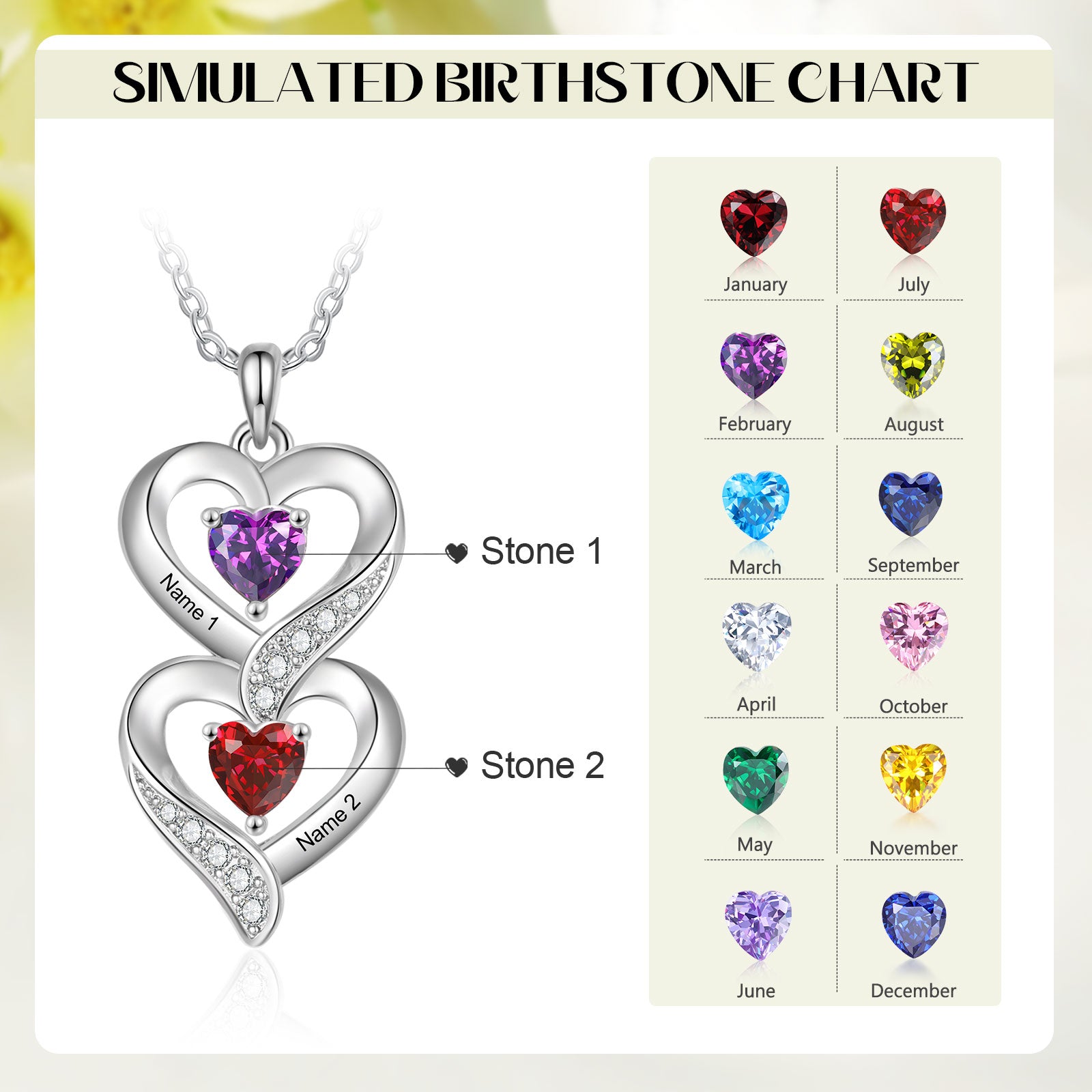Custom Birthstone necklace