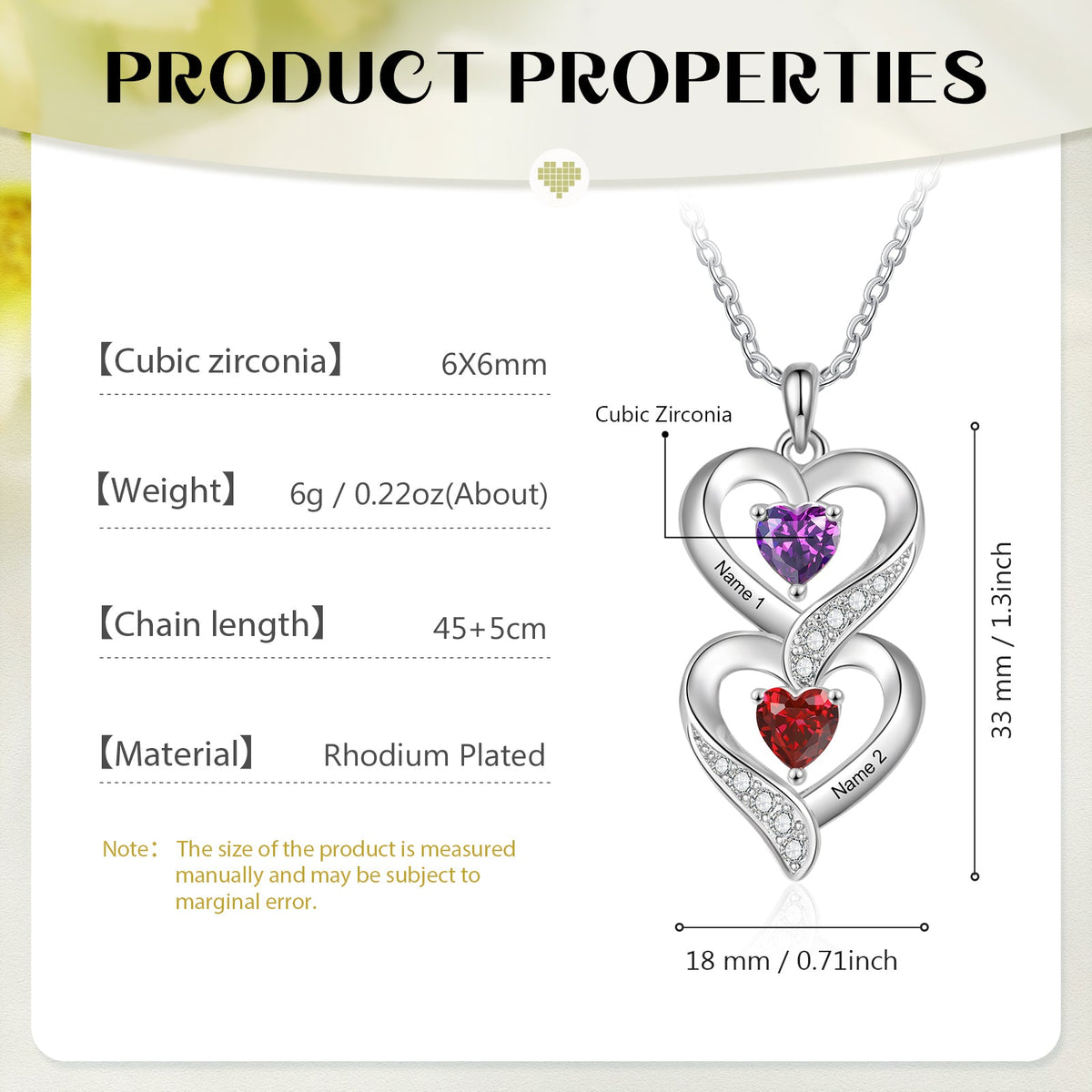 Custom Birthstone necklace
