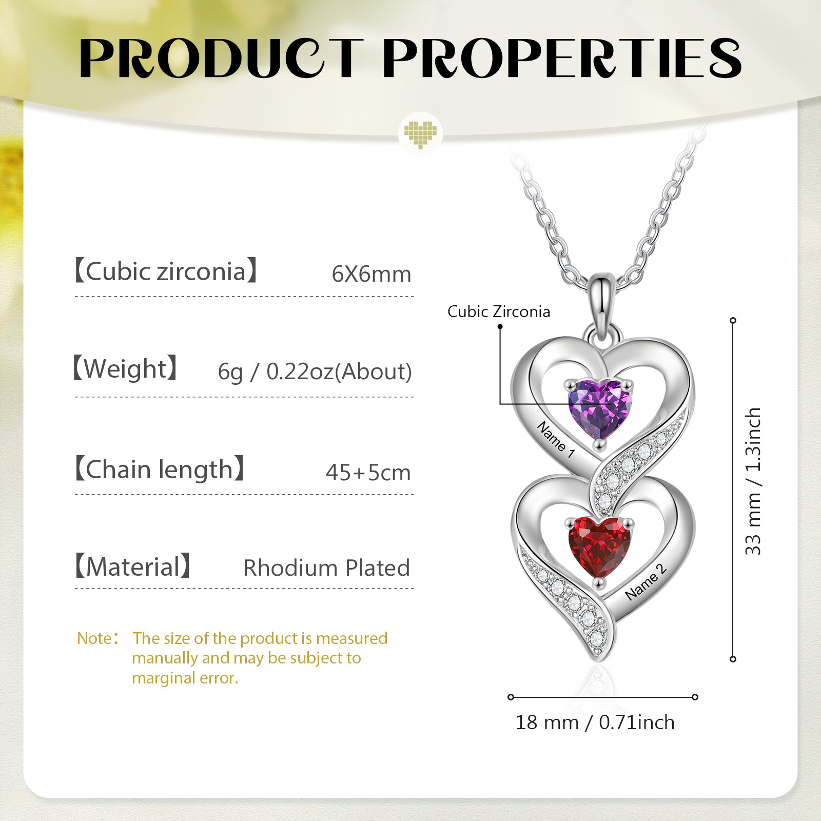 Custom Birthstone necklace