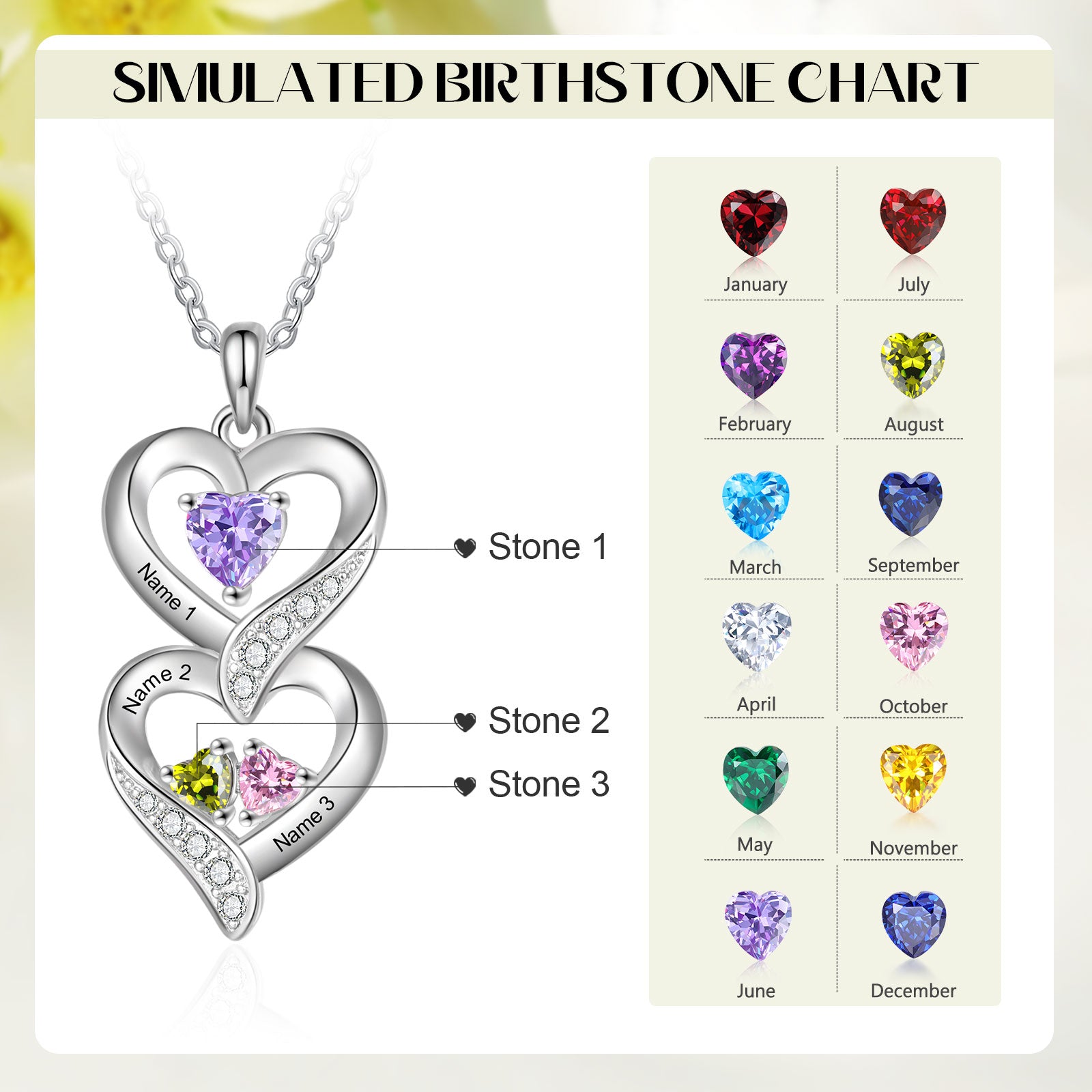 Custom Birthstone necklace