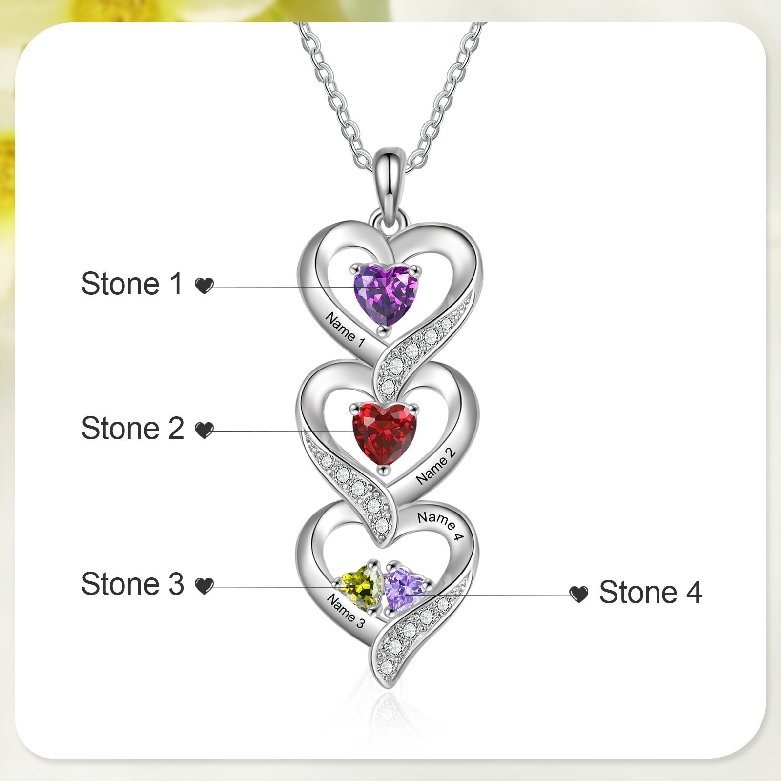 Custom Birthstone necklace