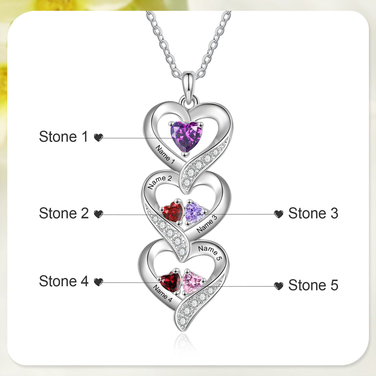 Custom Birthstone necklace