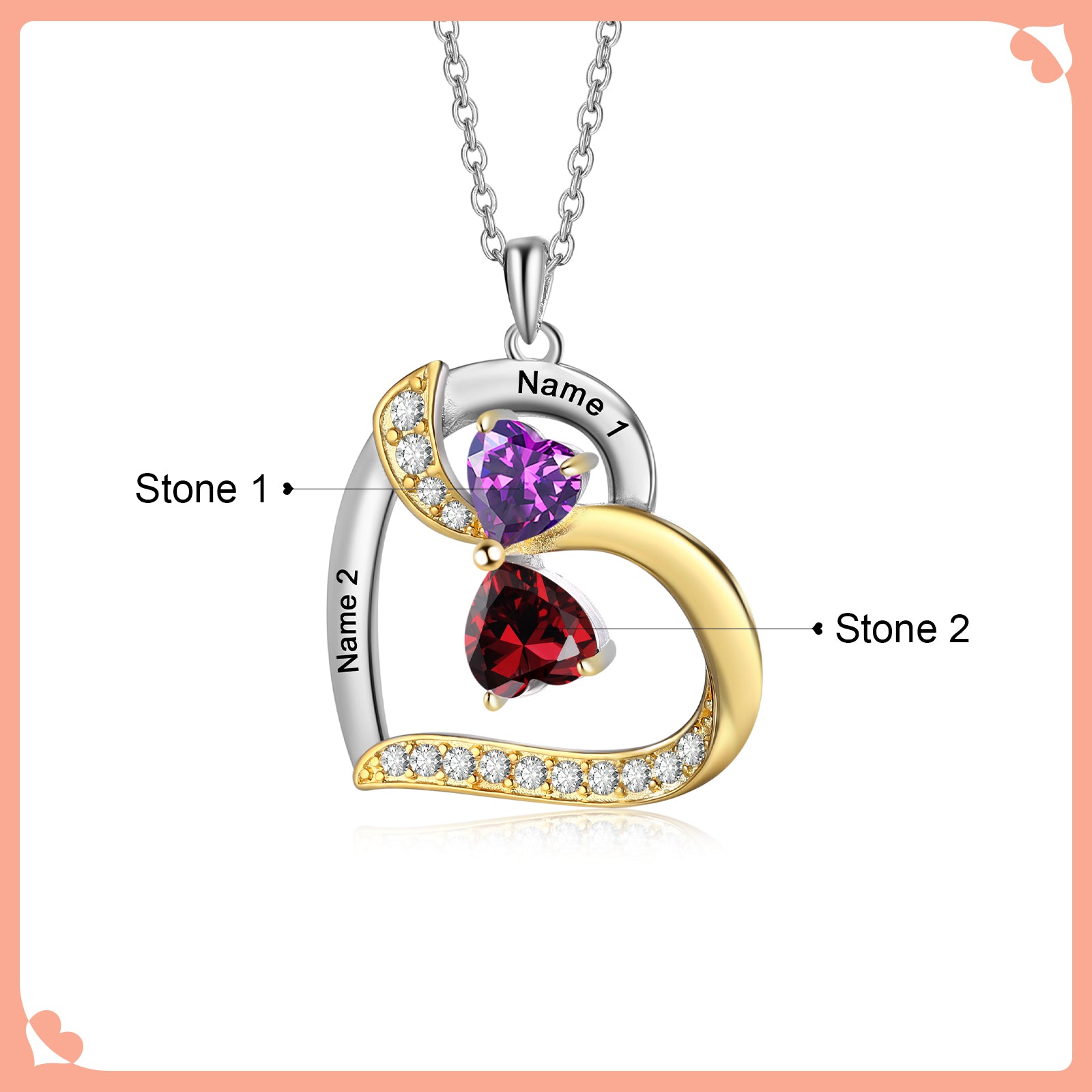 Custom Birthstone necklace