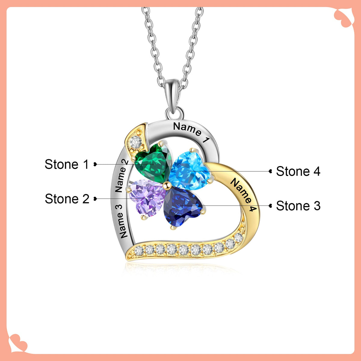 Custom Birthstone necklace