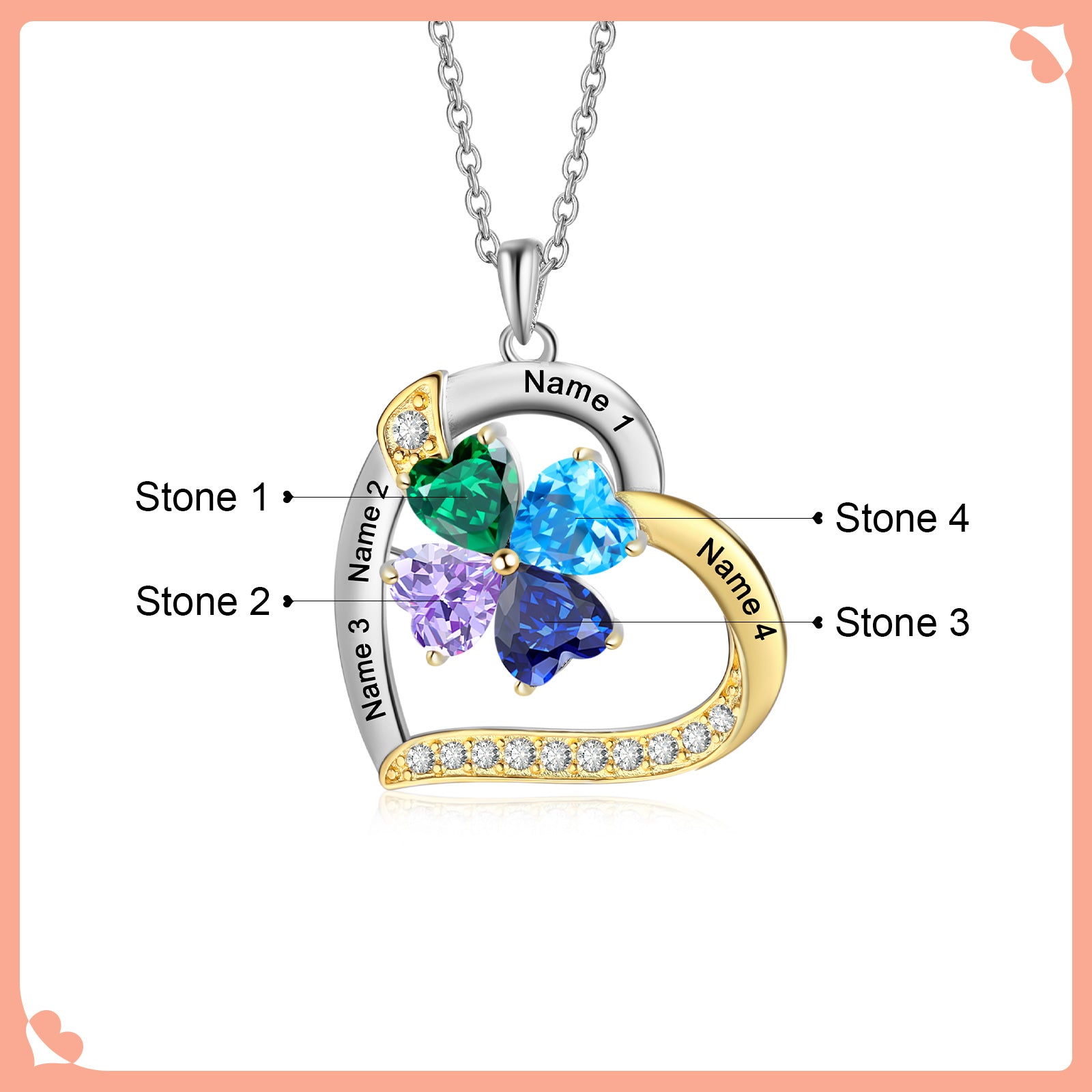 Custom Birthstone necklace