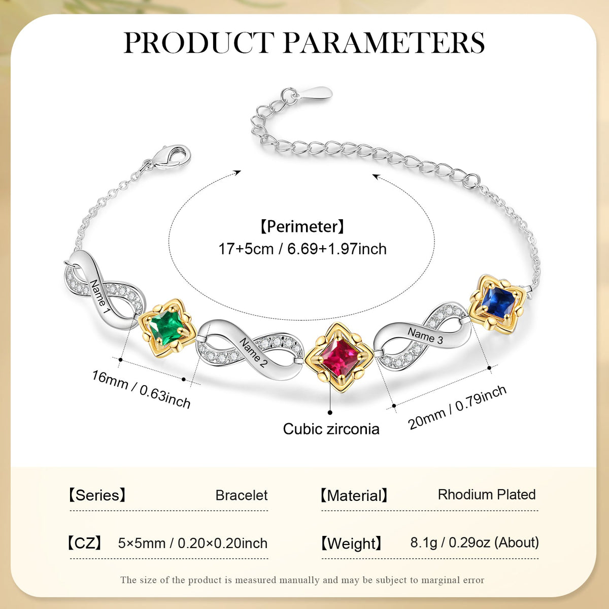 Custom Birthstone Bracelet
