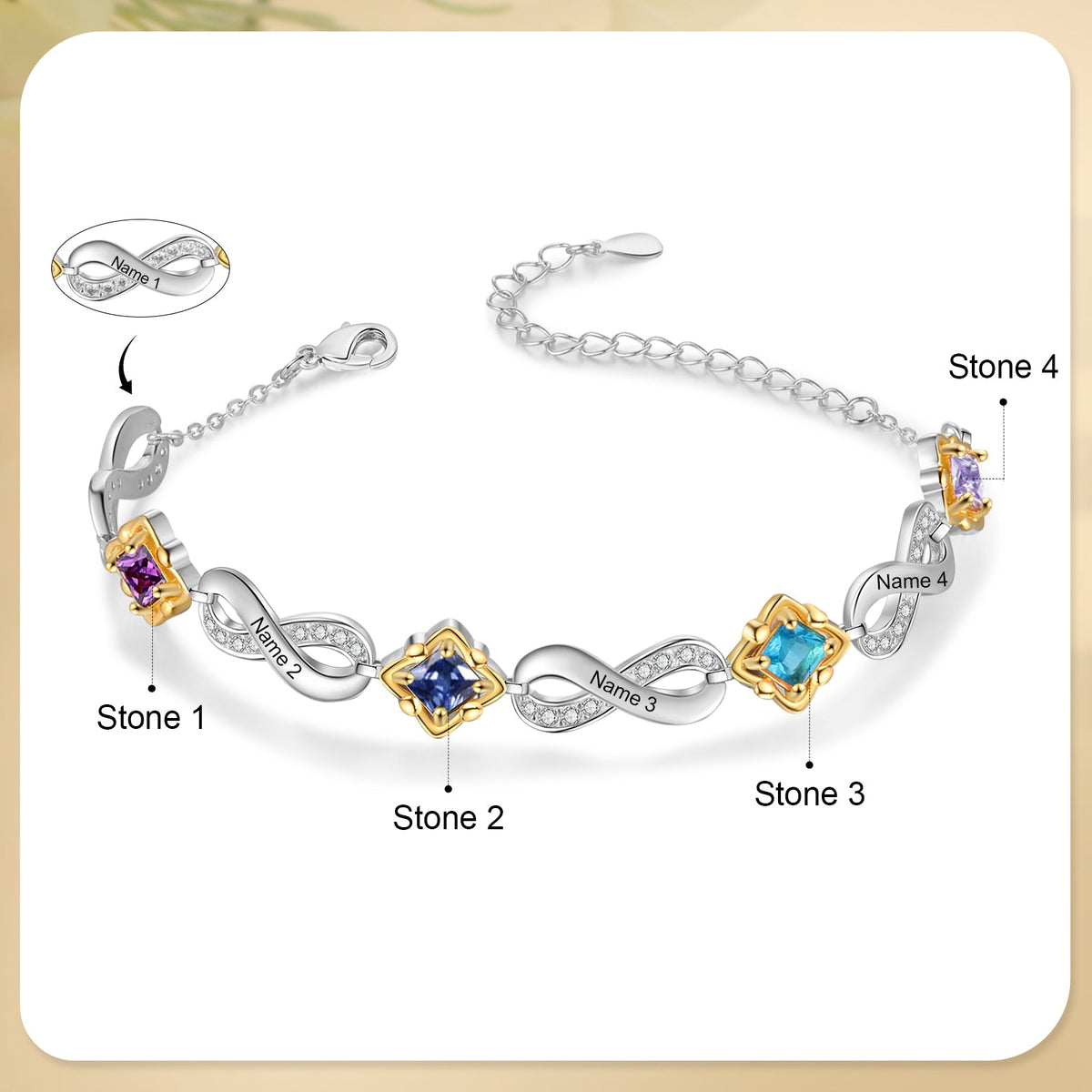 Custom Birthstone Bracelet
