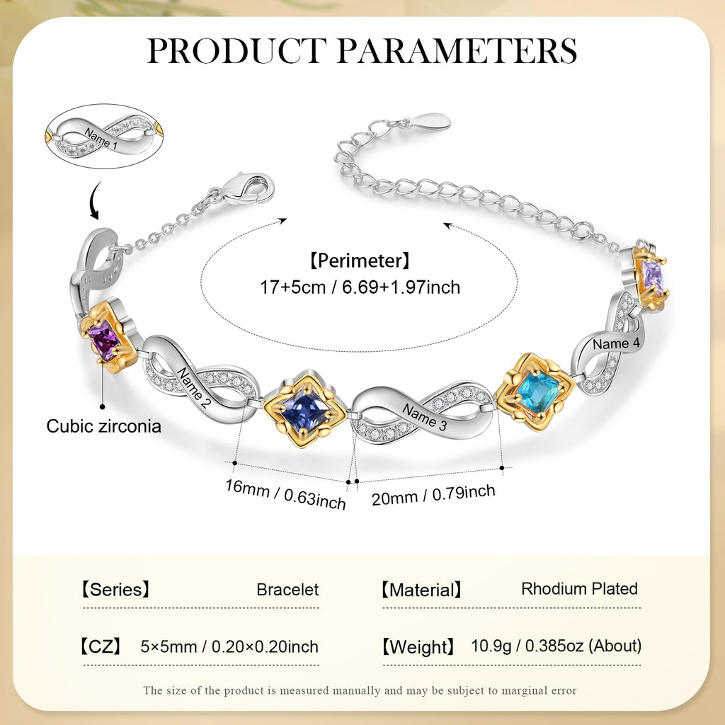 Custom Birthstone Bracelet