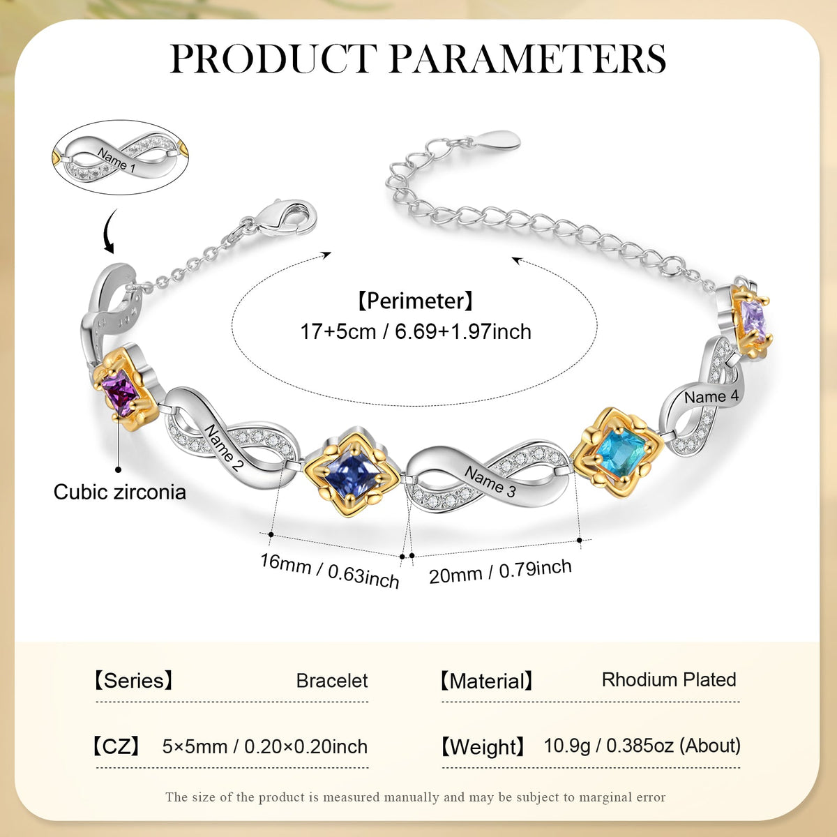 Custom Birthstone Bracelet