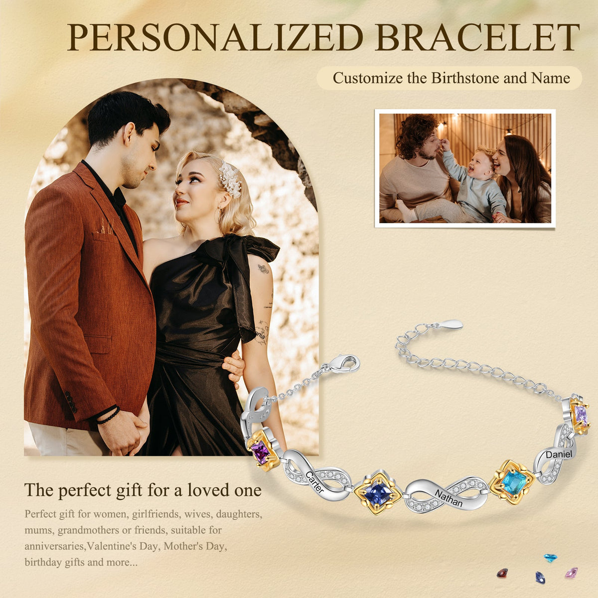 Custom Birthstone Bracelet