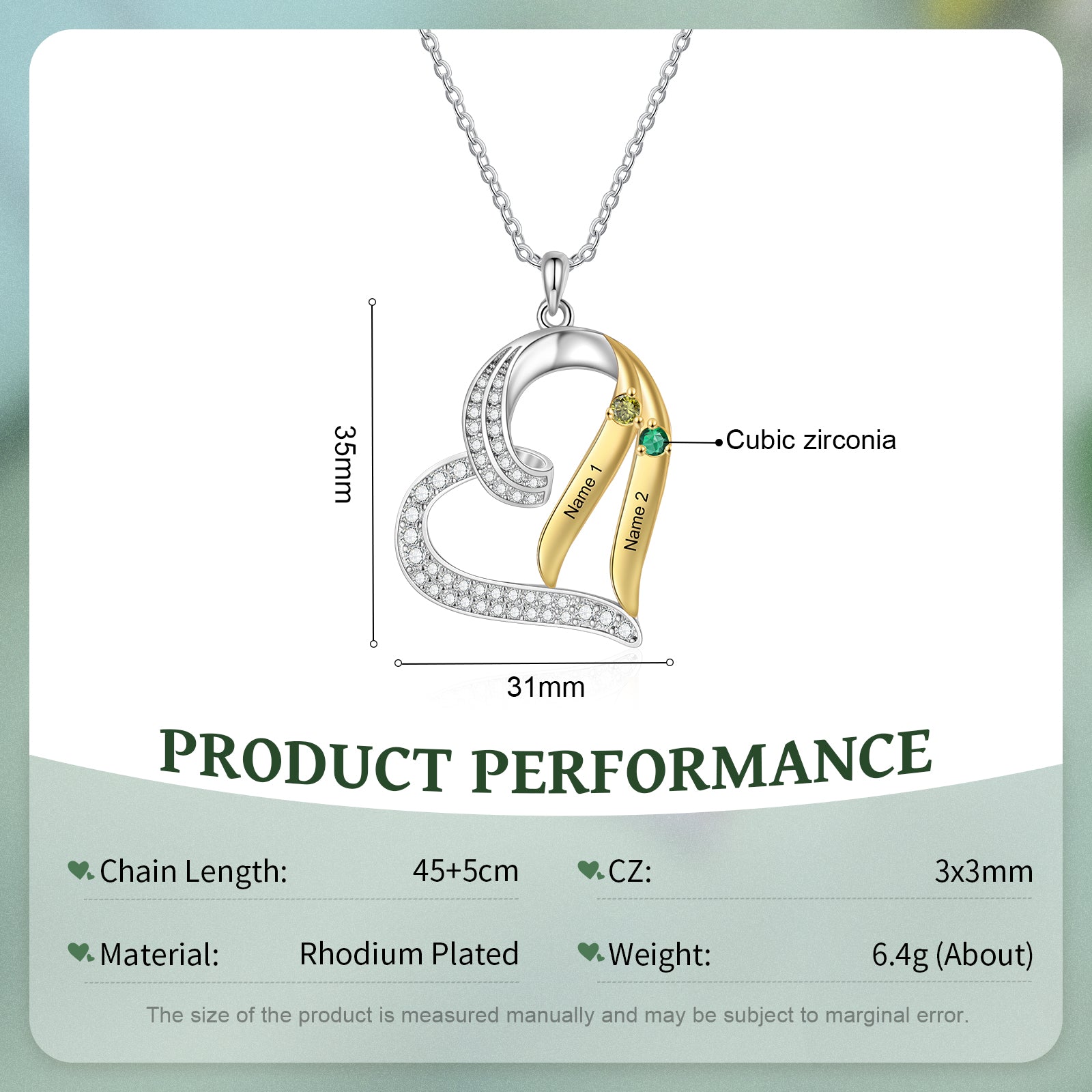 Custom Birthstone necklace