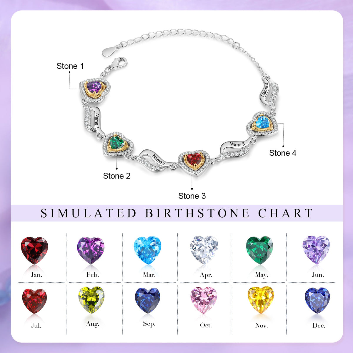 Custom Birthstone Bracelet