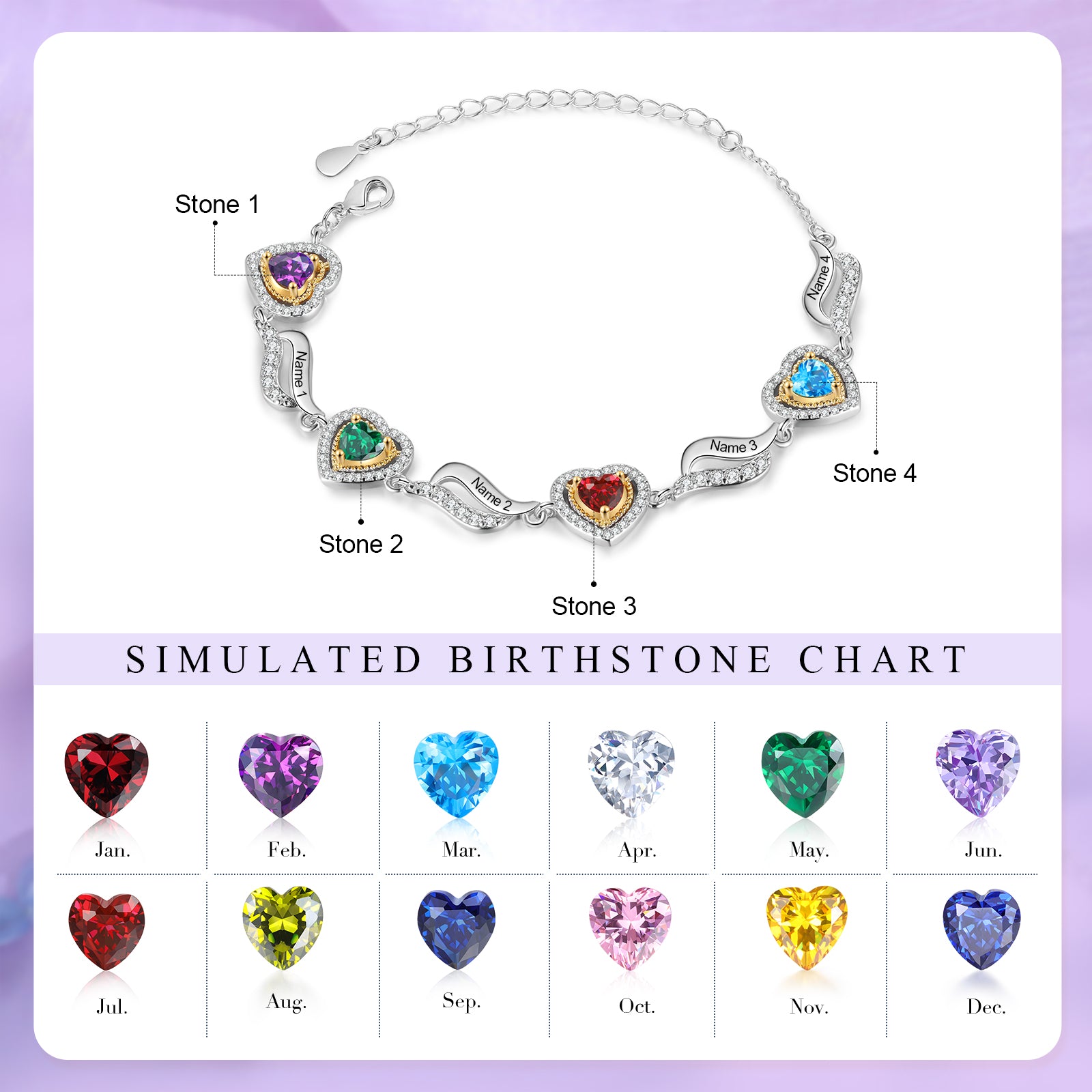 Custom Birthstone Bracelet