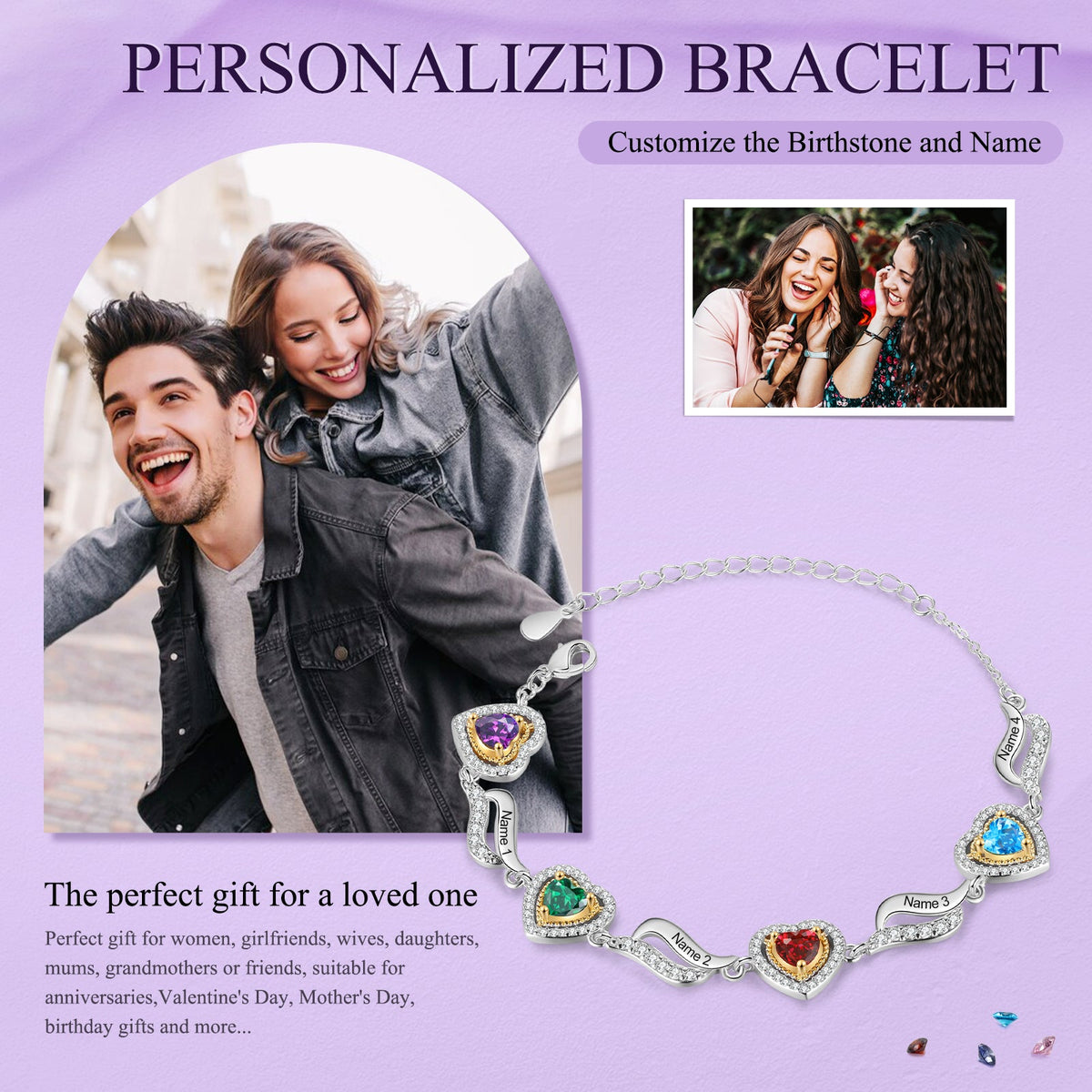 Custom Birthstone Bracelet