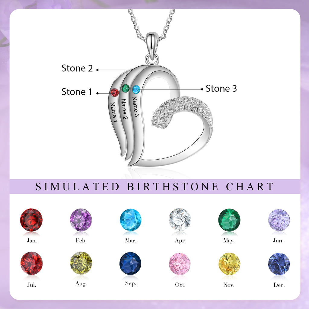 925 Sterling silver Custom Birthstone necklace