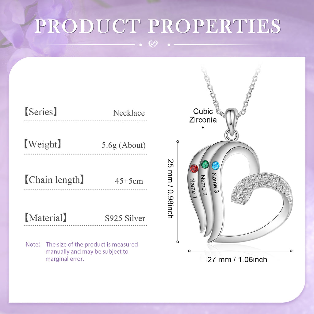 925 Sterling silver Custom Birthstone necklace