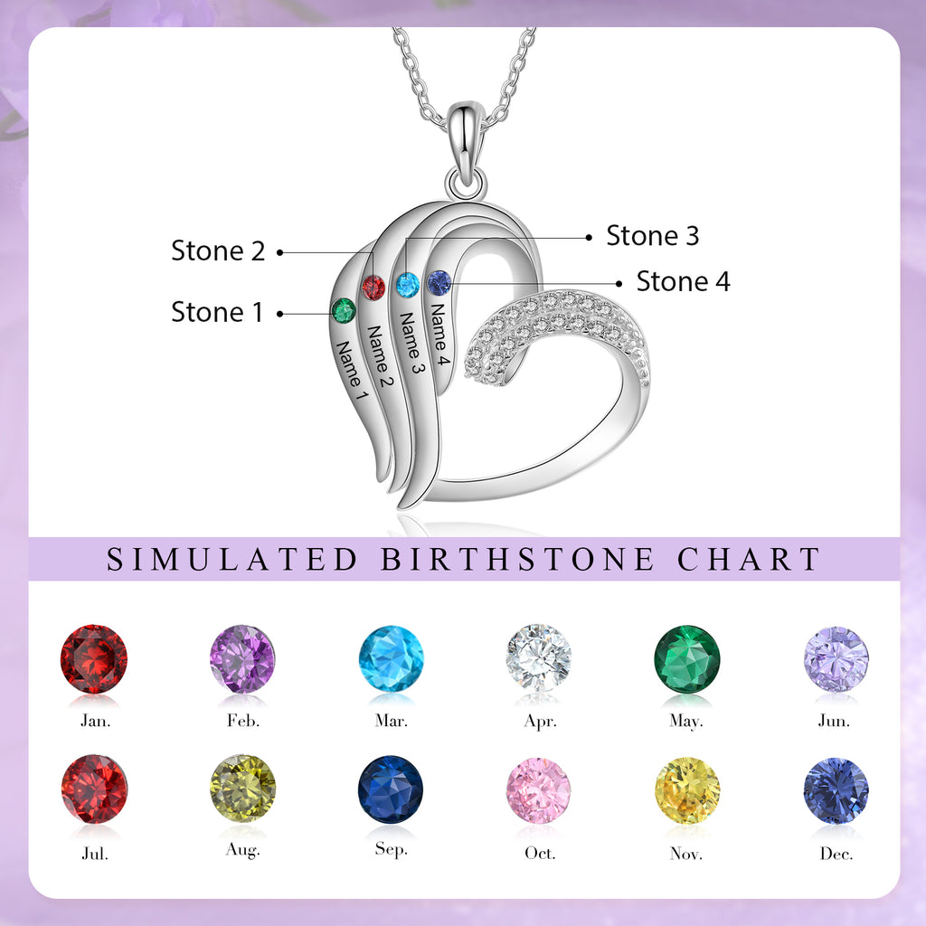925 Sterling silver Custom Birthstone necklace
