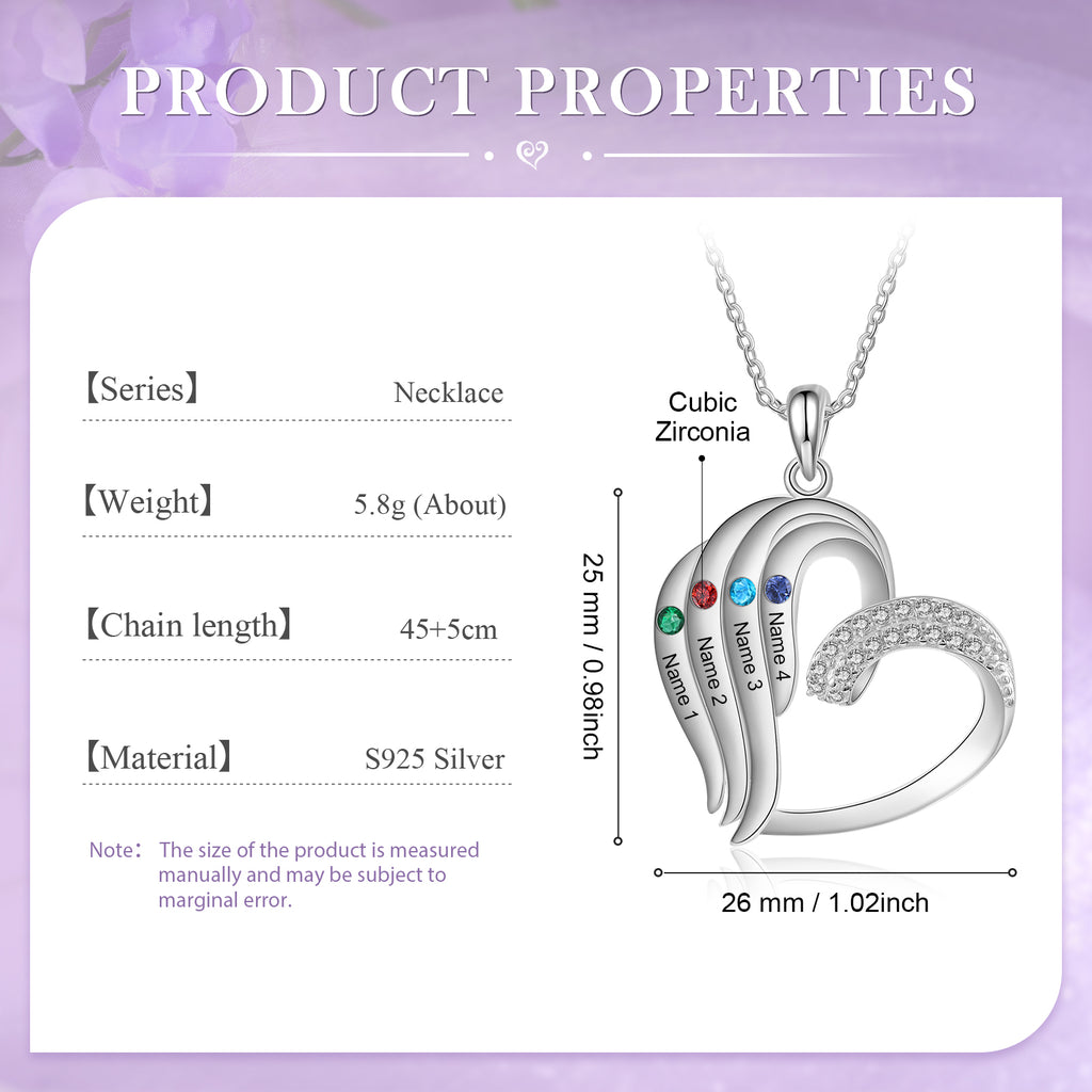 925 Sterling silver Custom Birthstone necklace