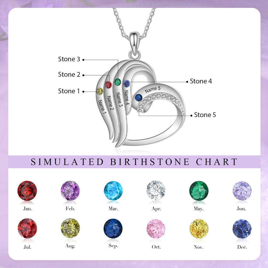 925 Sterling silver Custom Birthstone necklace