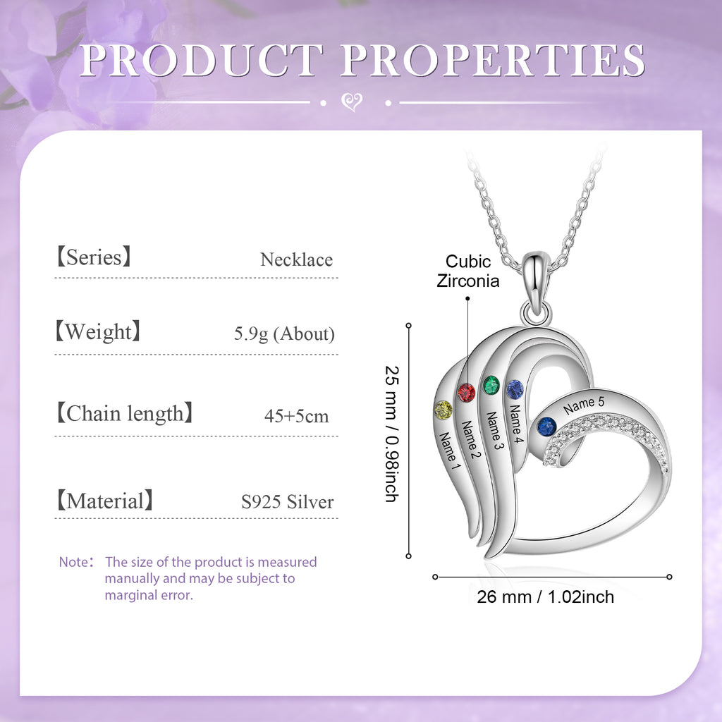 925 Sterling silver Custom Birthstone necklace