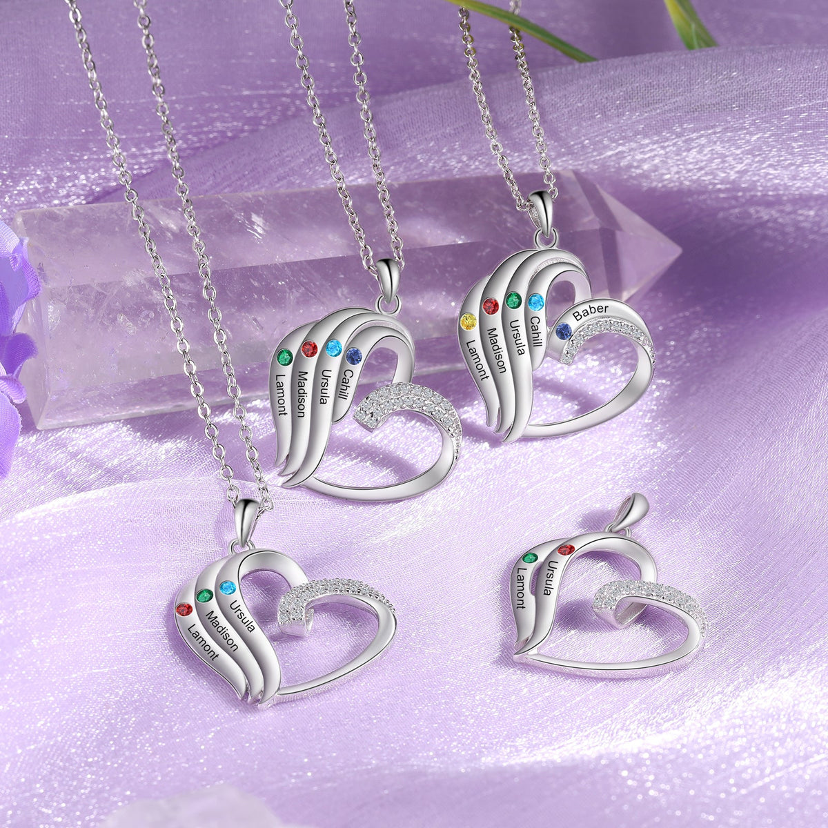 925 Sterling silver Custom Birthstone necklace