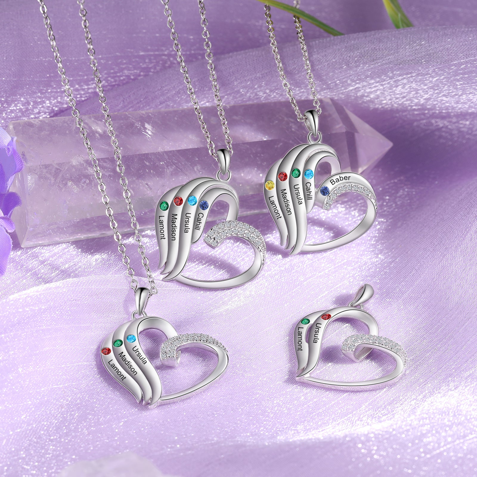 925 Sterling silver Custom Birthstone necklace