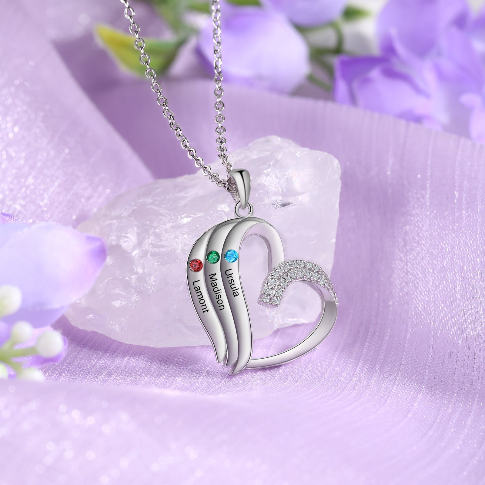 925 Sterling silver Custom Birthstone necklace