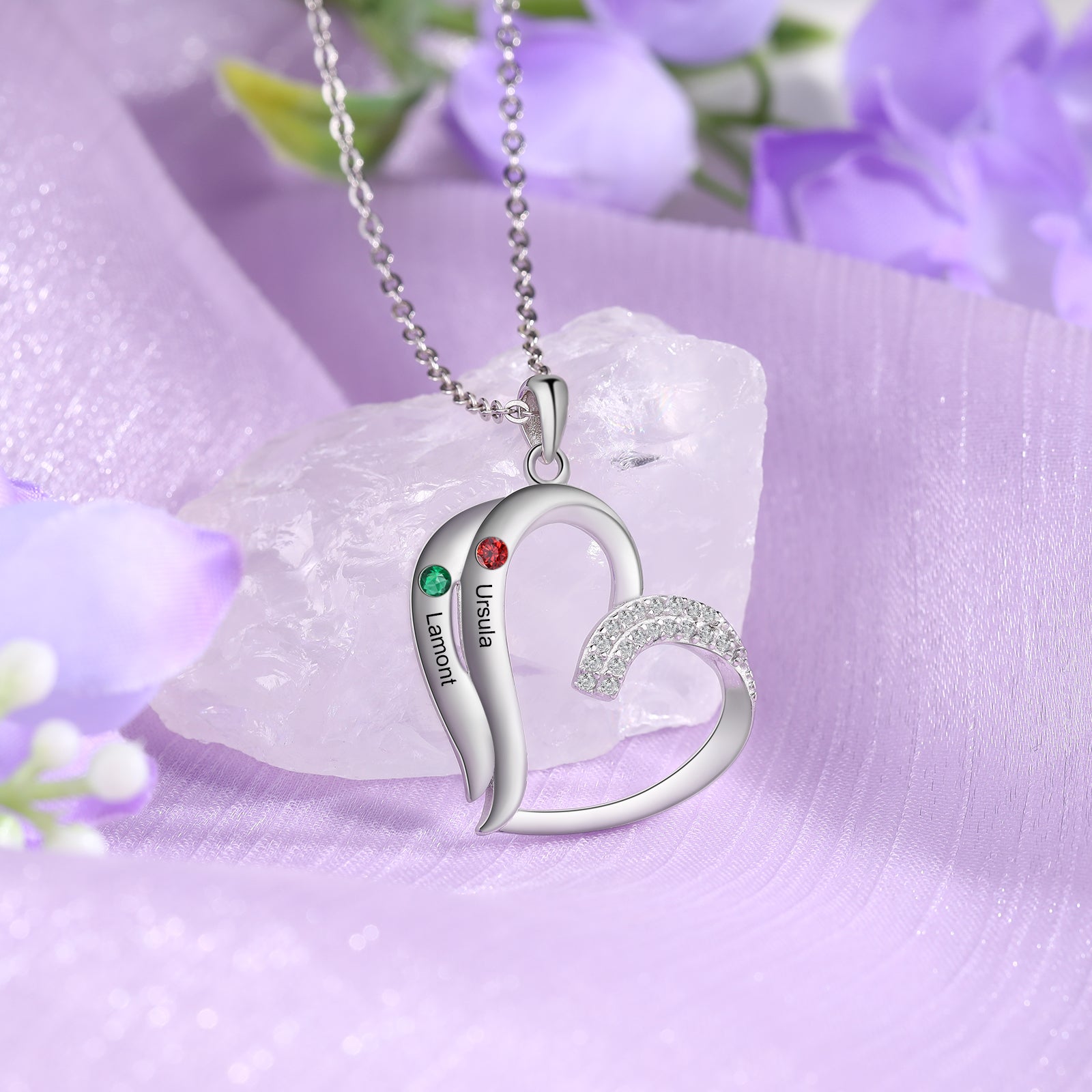 925 Sterling silver Custom Birthstone necklace