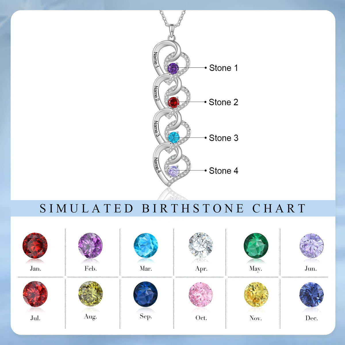 Custom Birthstone necklace