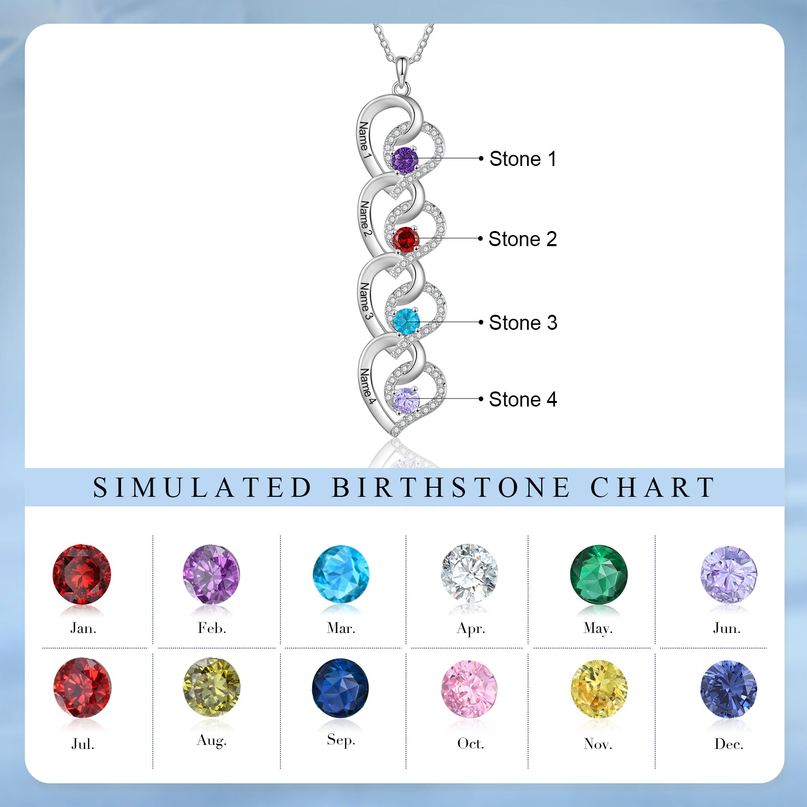 Custom Birthstone necklace