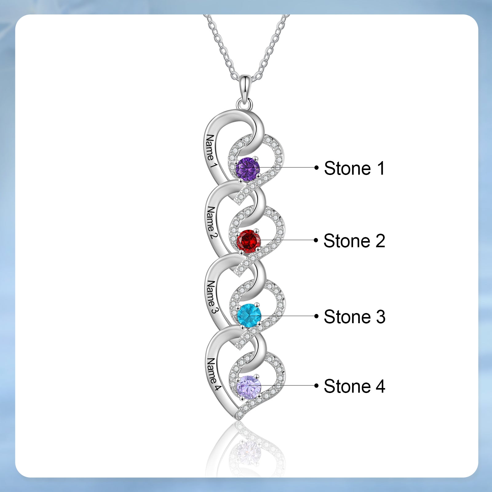 Custom Birthstone necklace