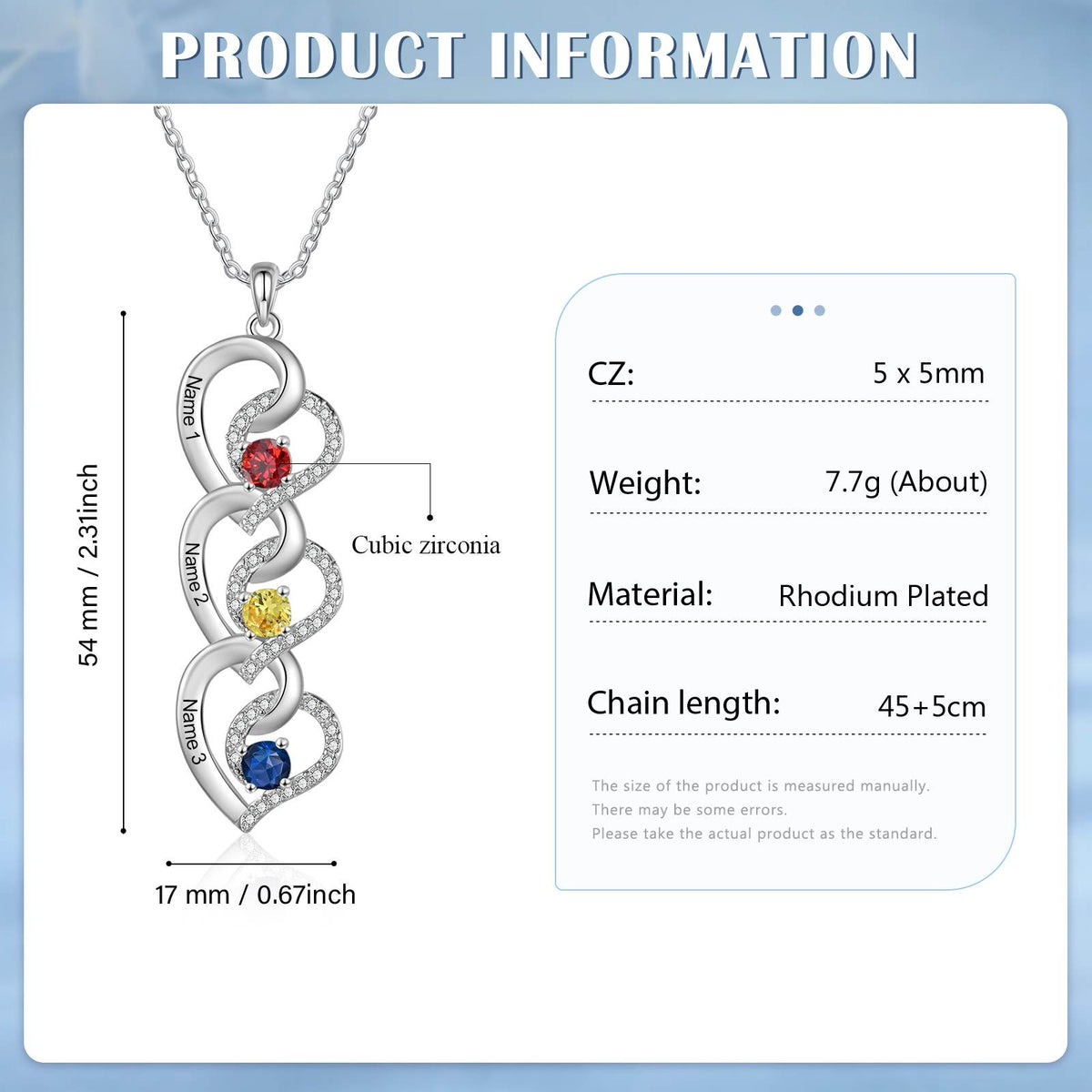 Custom Birthstone necklace