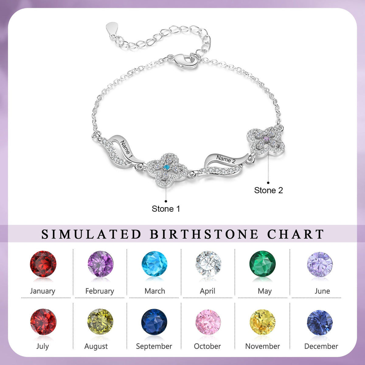 Custom Birthstone Bracelet