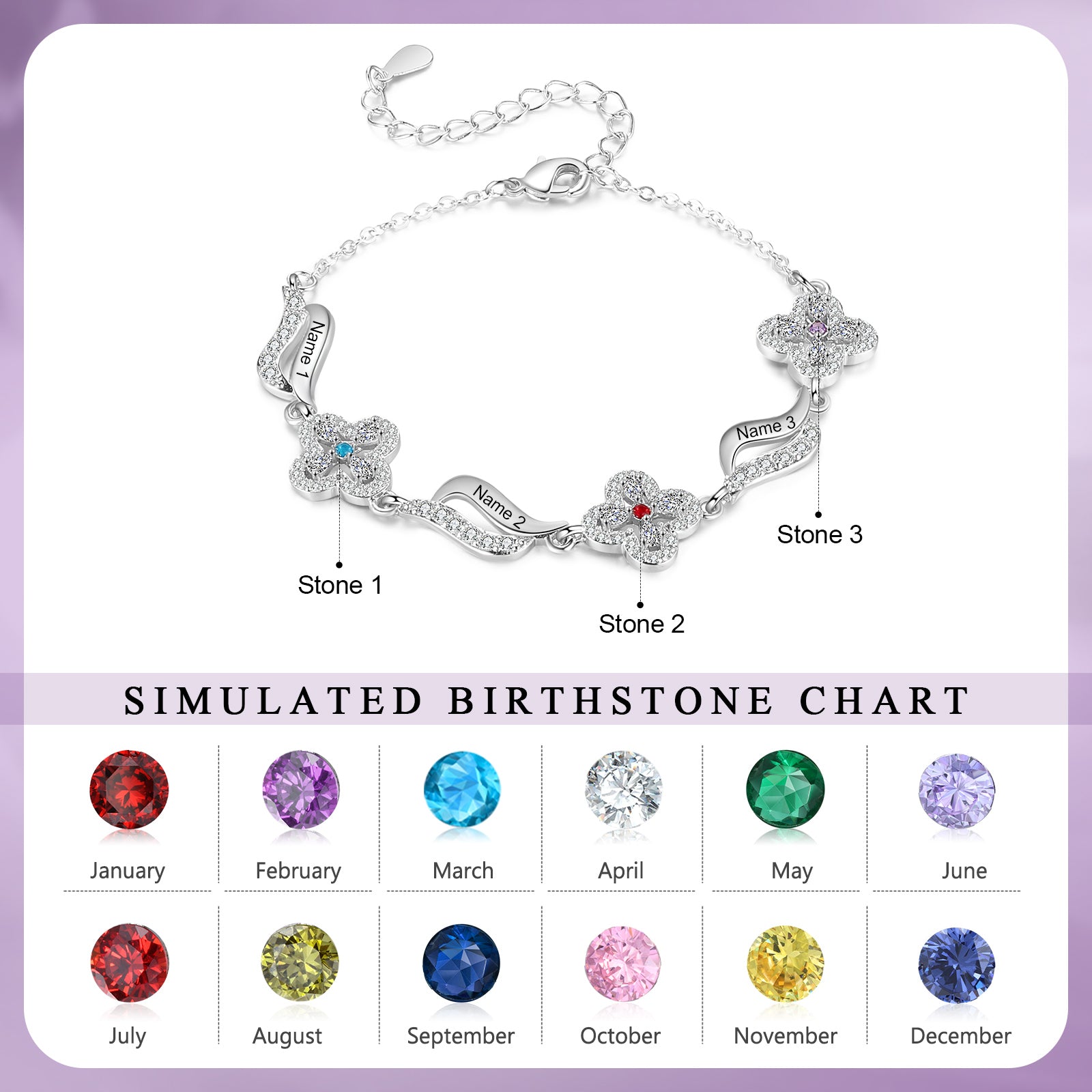 Custom Birthstone Bracelet