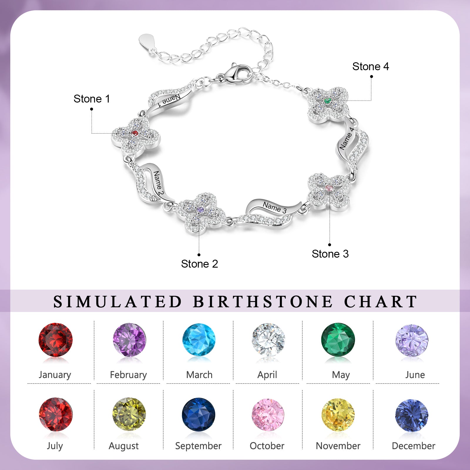 Custom Birthstone Bracelet