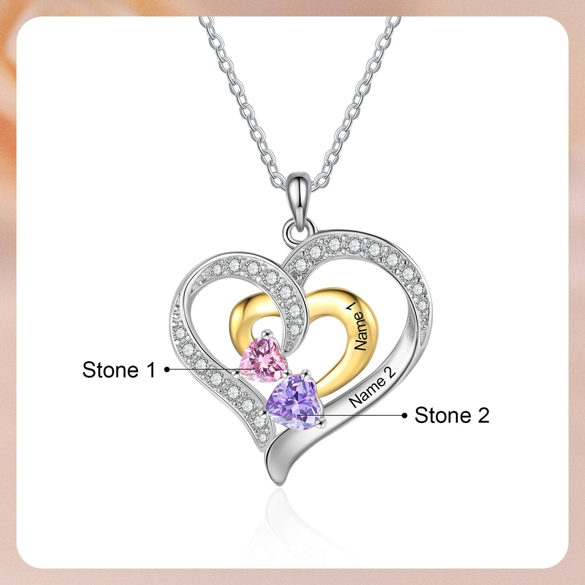 Custom Birthstone necklace