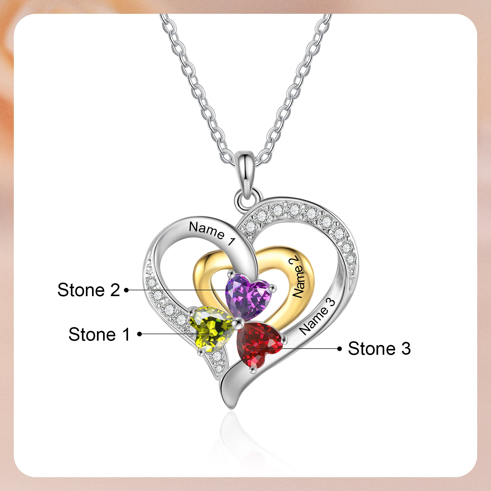 Custom Birthstone necklace