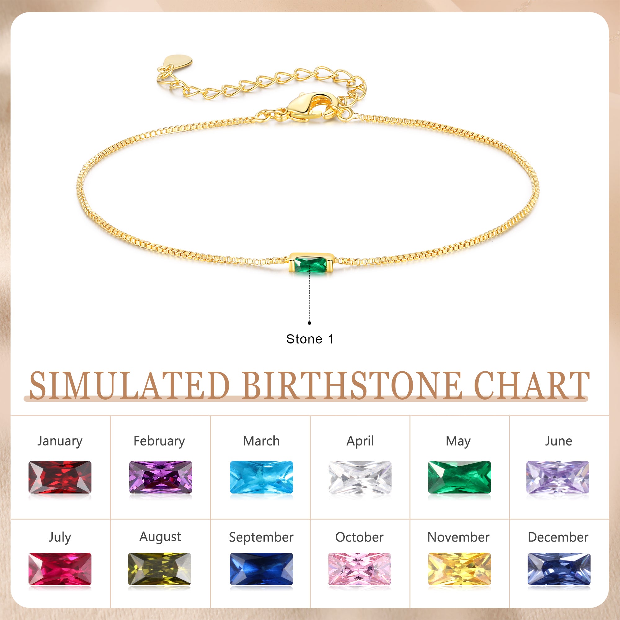 Custom Birthstone Bracelet