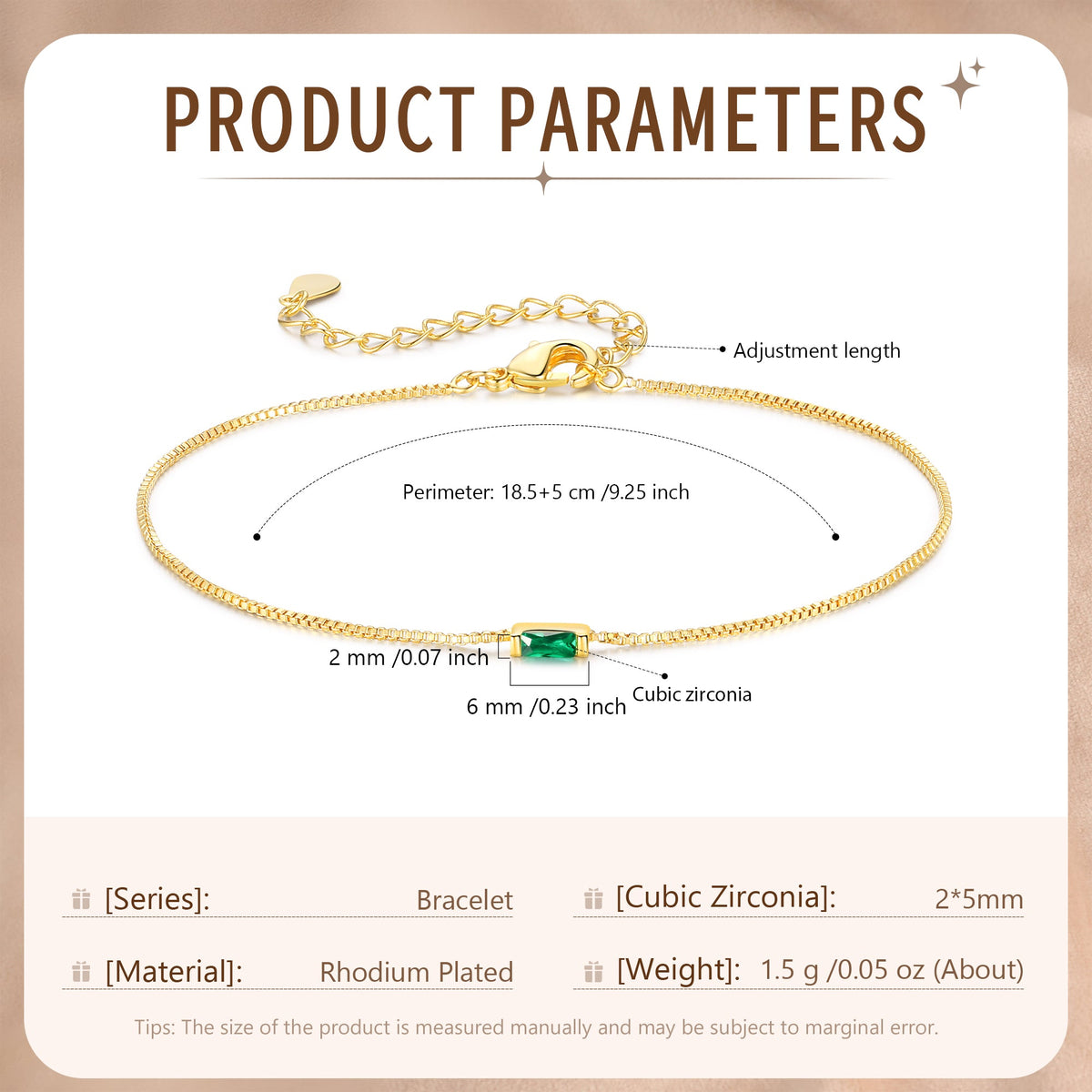 Custom Birthstone Bracelet